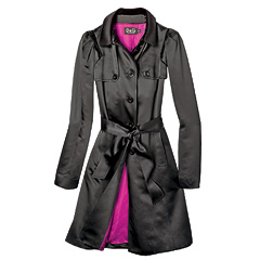 Belted stretch satin trench, Dolce & Gabbana.