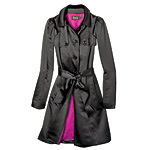 Belted stretch satin trench, Dolce & Gabbana.