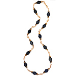 Brass-and-crystal necklace, Lia Sophia.