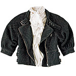 Cotton-viscose jacket with zipper, Catherine Malandrino.