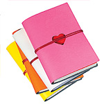 Italian leather journal with 240 lined pages (4 1/2" x 6"), Tizo Design.