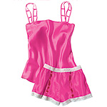 Silk ladder camisole and French knickers in pink also in pale blue or ivory, Sexy Panties and Naughty Knickers.