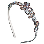 Multistone metal headband with smoky gray crystals, Simply Vera.