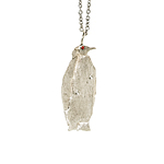 Recycled silver Emperor Penguin pendant, Cheeky Monkey.