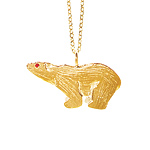 Recycled gold Polar Bear pendant, Cheeky Monkey.