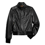 Black leather bomber jacket, Express.