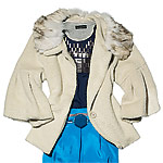 Wool jacket with rabbit-fur collar, BNX.
