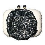 Snakeskin clutch with Swarovski crystals, Kotur.
