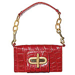 Croc-embossed leather bag, Alexis Hudson.