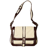 Canvas bag with leather trim, Jigsaw.