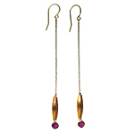 Sterling silver earrings with glass, Westcarr for Sava Spa.