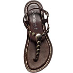 Leather sandals with metal trim, Bernardo.