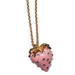 Plastic necklace with rhinestones on metal chain, Forever 21.