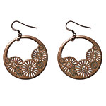Pewter and bronze earrings, Foxy Originals.