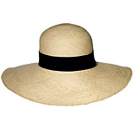 Straw hat with grosgrain ribbon, Patricia Underwood.