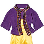 Cotton-cashmere sweater with chunky stones, Trina Turk.