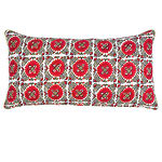 Oversize peony-print pillow, John Robshaw Textiles.