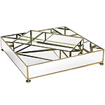 Nickel-trimmed, mirrored trays, Aero.