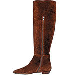 Suede boots, Delman.