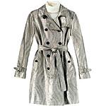Metallic-twill trench, DKNY.