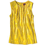 Silk jacquard top, Tory Burch.