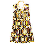 Silk-polyester dress, ABS by Allen Schwartz.