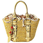 Straw bag with leather, Rafe.