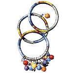 Cotton and sterling silver bracelets, Peruvian Connection.