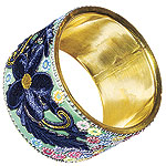 Brass bracelets with beading, Shop Suey Boutique.