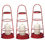 Red lanterns, glass and metal (H: 17"), The Conran Shop.