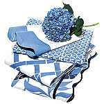 Matouk queen sheet set in six patterns and Duvet Cover, Lulu DK.