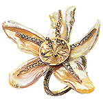 Ring of 18kt gold, diamonds and pearls, Pade Vavra.