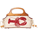 Cotton canvas bag with wooden handle, J. Crew.