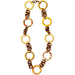 Gold-plated chain necklace with Lucite, Lenora Dame.