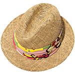 Sea-grass hat with cotton band, Tracy Watts.