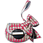 Canvas and leather bag, Alberta Ferretti.