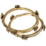 18kt-gold-plated bracelets, Allison Daniel Designs.