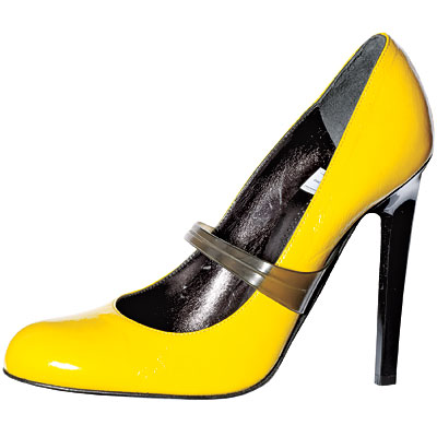 Patent leather and rubber shoes, Davis by Ruthie Davis.