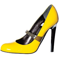 Patent leather and rubber shoes, Davis by Ruthie Davis .