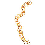 18kt-gold bracelet with diamond at clasp, L Frank.