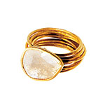 18kt-gold ring with diamond, L Frank.