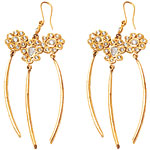 18kt-gold-and diamond earrings, L Frank.