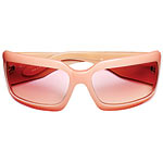 Plastic sunglasses with feathers, Badgley Mischka Couture Eyewear.