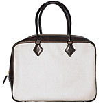 Leather and canvas bag, Herm.