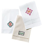 Linen-and-cotton guest towels, Monogram Market.