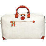 Polyvinyl duffel with leather trim (13" x 22"), Bric's.