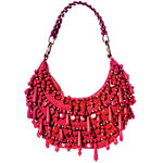 Raffia purse with coconut-shell beading, Hype Handbags.