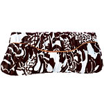 Polyester-cotton clutch with faux-leather piping, Abatete for Payless.