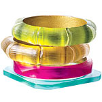 Lucite bangles, Alexis Bittar.