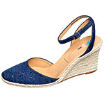 Cotton eyelet with rope heel wedges, Daniblack.